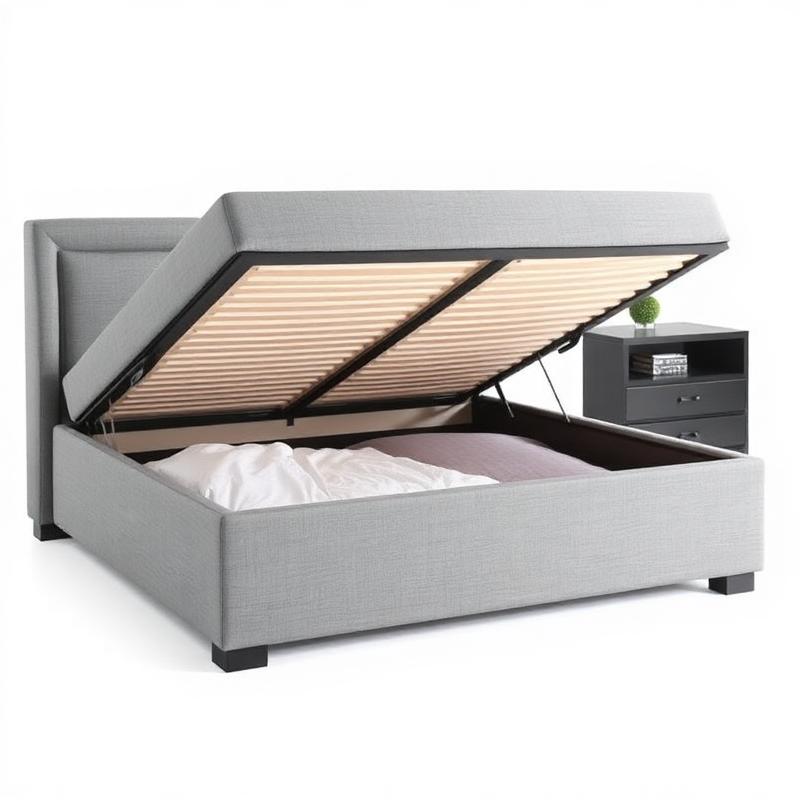 Ottoman Storage Bed (Grey)