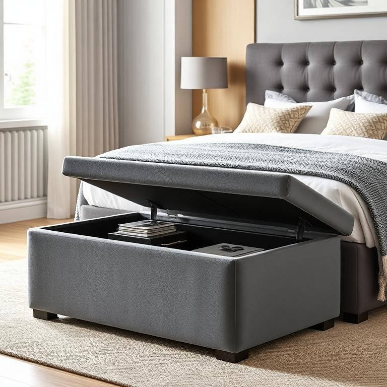 Grey Velvet Storage Box