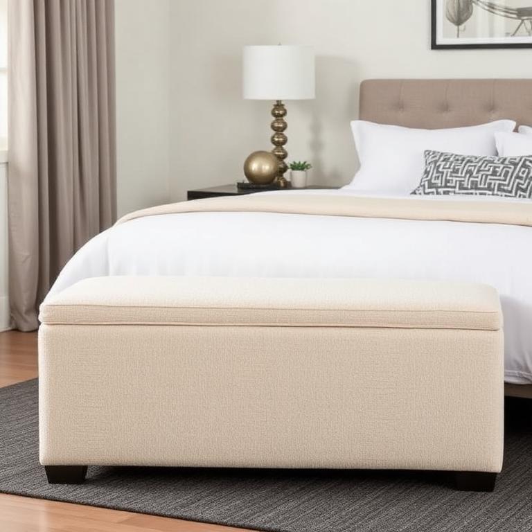 Beige Boucle Storage Box