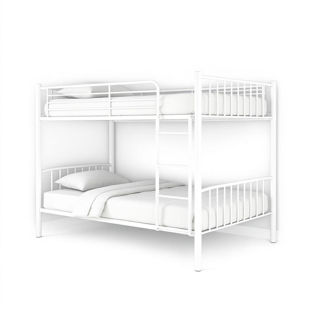 White Metal Bunk Bed
