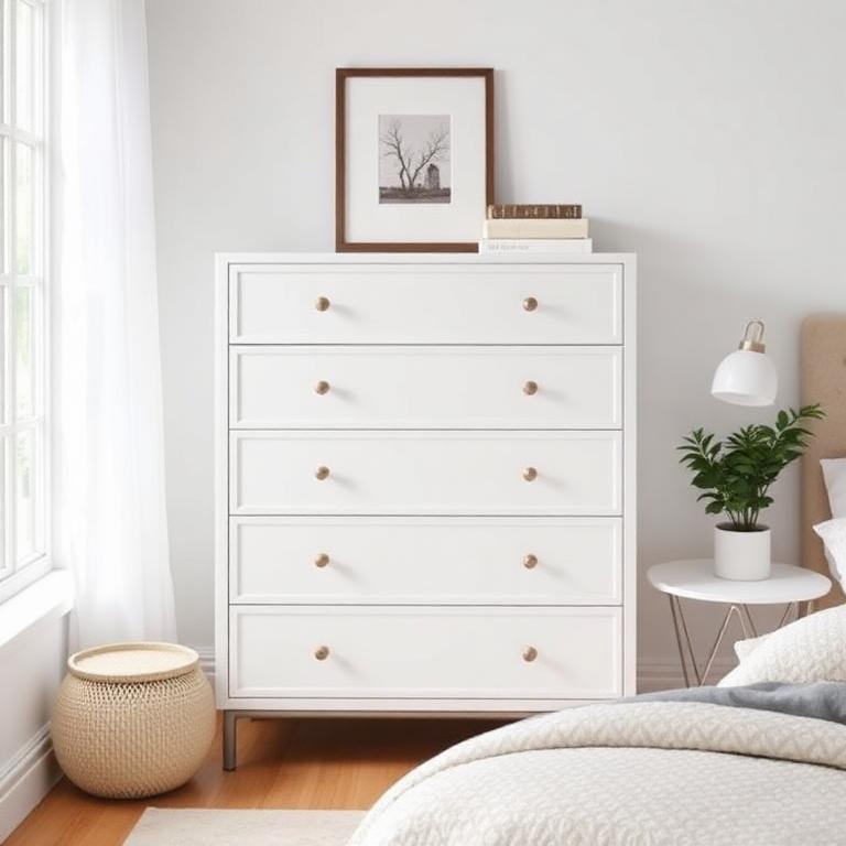 White 4-Drawer Chest