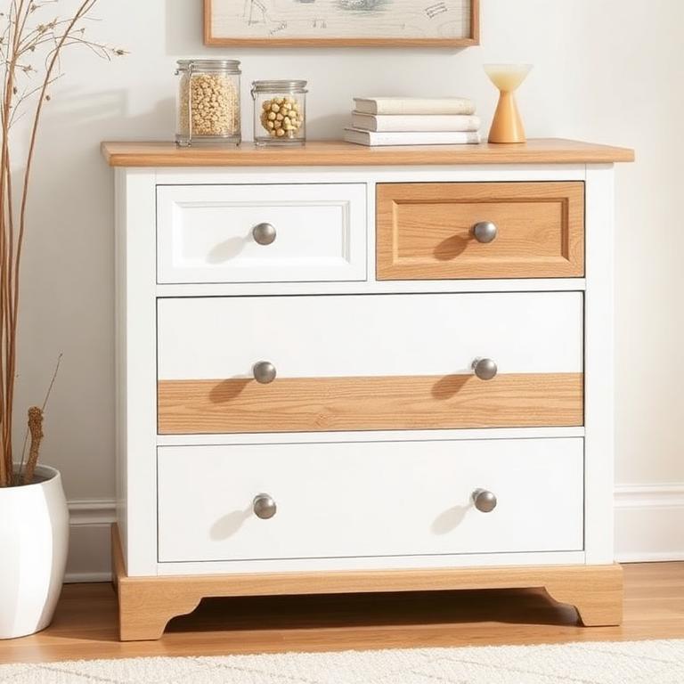 White & Oak Two-Tone Chest