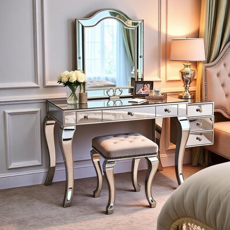 Mirrored Glam Dressing Table
