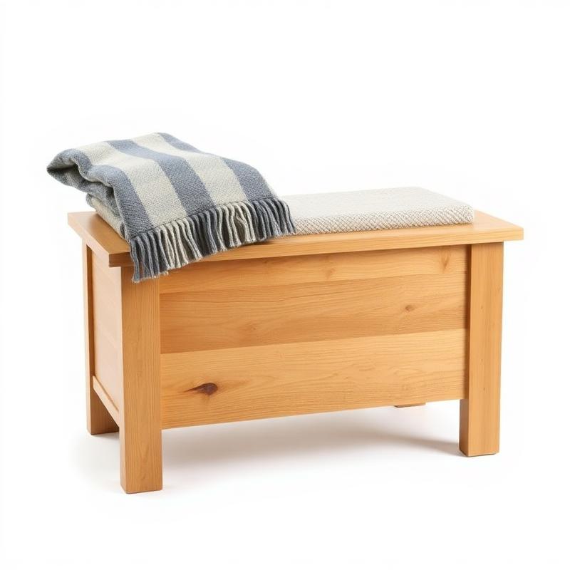 Shaker Oak Ottoman Blanket Box