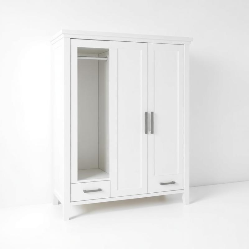 Harper 3-Door Wardrobe (White)