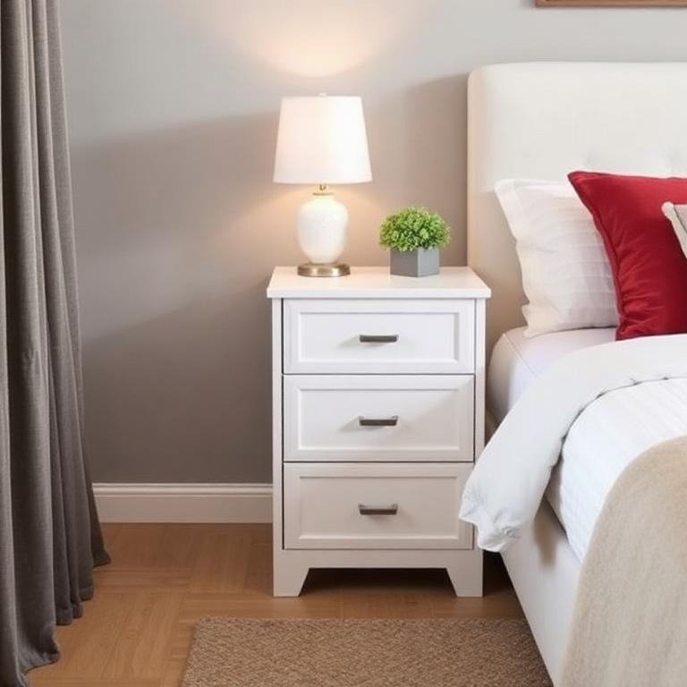 White 2-Drawer Bedside Locker