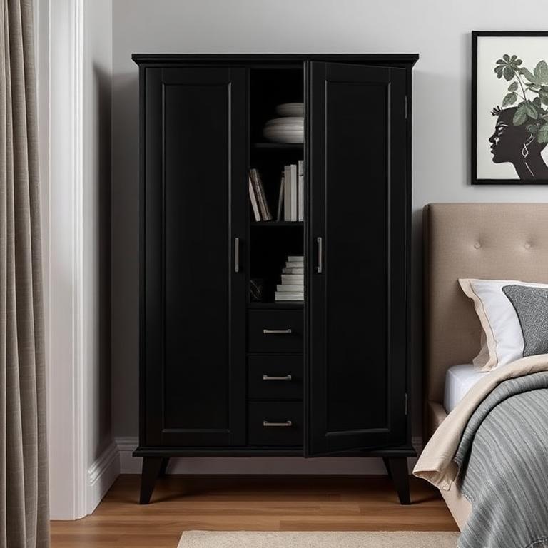 Black Cabinet Bedside Locker