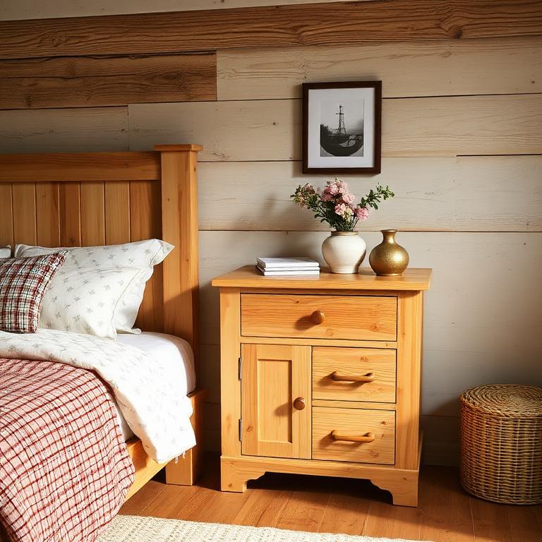 Pine Rustic Bedside Locker