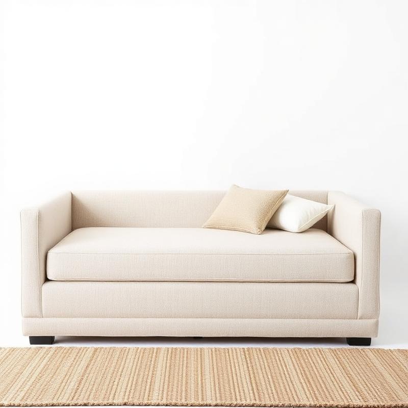 Beige Boucle Day Bed