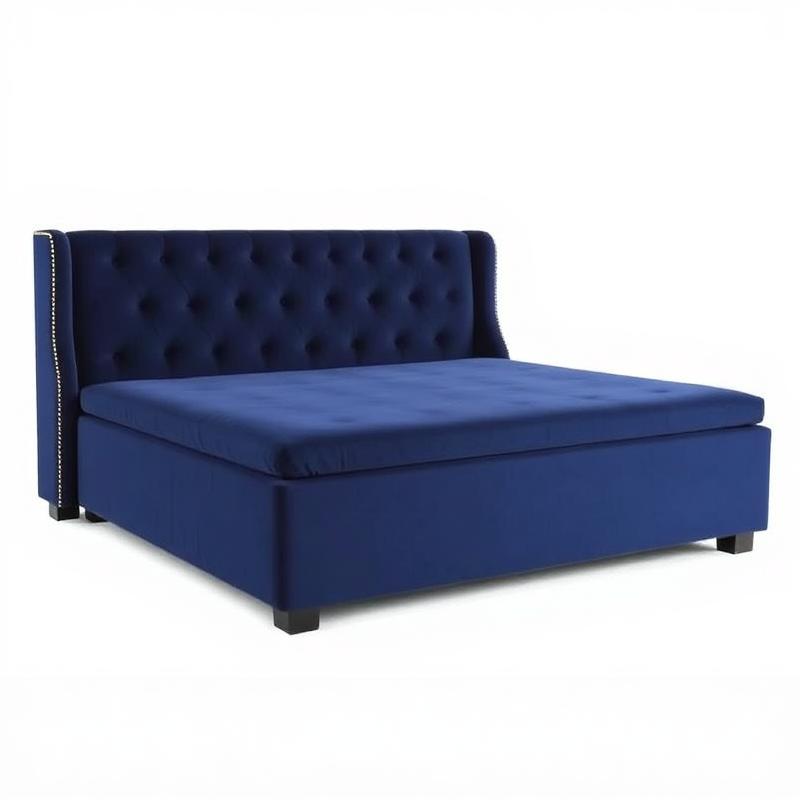 Navy Velvet Wing Day Bed