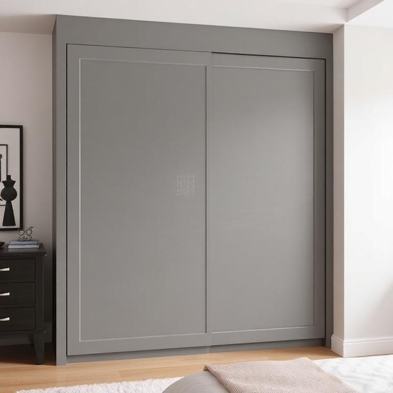 Grey Sliding Door Wardrobe