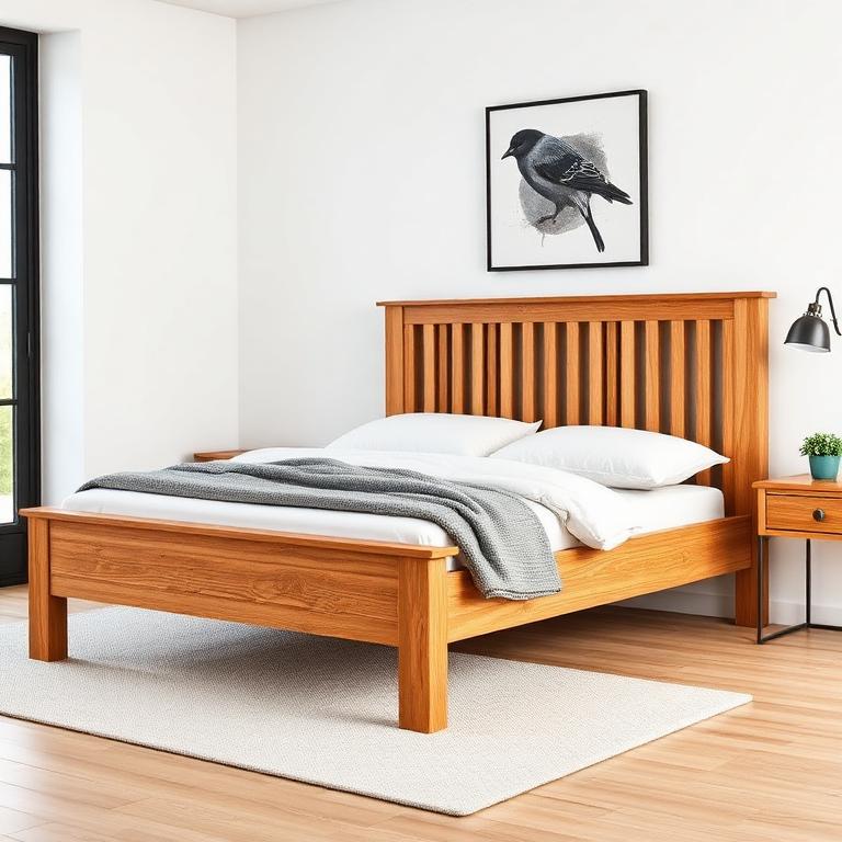 Solid Oak Slatted Bed